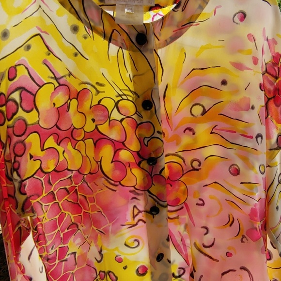 Escada By Margaretha Ley Vintage Silk Blouse - Picture 5 of 8